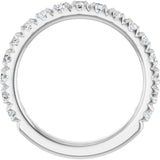 Platinum Round Lab-Grown Diamond French-Set Anniversary Band – 1/3–1 CTW - view 2