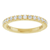 14K Gold Round Lab-Grown Diamond French-Set Anniversary Band – 1/3–1 CTW - Yellow Gold - view 3