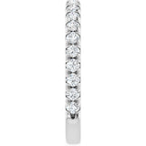 Platinum Round Natural Diamond French-Set Anniversary Band – 1/3–1 CTW - view 4