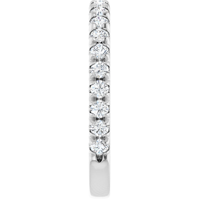 Platinum Round Lab-Grown Diamond French-Set Anniversary Band – 1/3–1 CTW - view 4