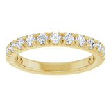 14K Gold Round Lab-Grown Diamond French-Set Anniversary Band – 1/3–1 CTW - Yellow Gold - view 3