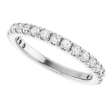Platinum Round Lab-Grown Diamond French-Set Anniversary Band – 1/3–1 CTW - view 5