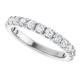 Platinum Round Lab-Grown Diamond French-Set Anniversary Band – 1/3–1 CTW - view 5