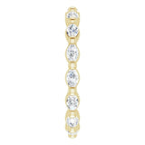 14K Gold Marquise Natural Diamond Eternity Band – 3.5x2 mm Stones - Yellow Gold - view 4
