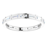 Platinum Straight Baguette Natural Diamond Channel-Set Baguette Eternity Band – 3x1.25 mm Stones - view 3