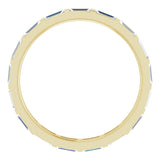 14K Gold Straight Baguette Natural Diamond Channel-Set Baguette Eternity Band – 3x1.25 mm Stones - Yellow Gold - view 2