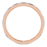 14K Gold Straight Baguette Natural Diamond Channel-Set Baguette Eternity Band – 3x1.25 mm Stones - Rose Gold - view 2