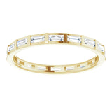 14K Gold Straight Baguette Natural Diamond Channel-Set Baguette Eternity Band – 3x1.25 mm Stones - Yellow Gold - view 3