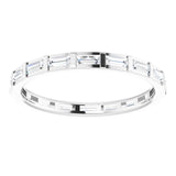 Platinum Straight Baguette Natural Diamond Channel-Set Baguette Eternity Band – 3x1.25 mm Stones - view 3