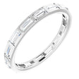 Platinum Straight Baguette Natural Diamond Channel-Set Baguette Eternity Band – 3x1.25 mm Stones