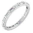 Platinum Straight Baguette Natural Diamond Channel-Set Baguette Eternity Band – 3x1.5 mm Stones