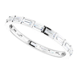 Platinum Straight Baguette Natural Diamond Channel-Set Baguette Eternity Band – 3x1.25 mm Stones - view 5