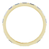 14K Gold Straight Baguette Natural Diamond Channel-Set Baguette Eternity Band – 3x1.25 mm Stones - Yellow Gold - view 2