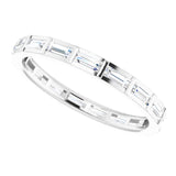Platinum Straight Baguette Natural Diamond Channel-Set Baguette Eternity Band – 3x1.25 mm Stones - view 5