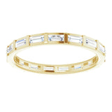14K Gold Straight Baguette Natural Diamond Channel-Set Baguette Eternity Band – 3x1.25 mm Stones - Yellow Gold - view 3
