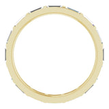 14K Gold Straight Baguette Natural Diamond Channel-Set Baguette Eternity Band – 3x1.25 mm Stones - Yellow Gold - view 2