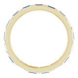 14K Gold Straight Baguette Natural Diamond Channel-Set Baguette Eternity Band – 3x1.25 mm Stones - Yellow Gold - view 2