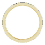 14K Gold Straight Baguette Natural Diamond Channel-Set Baguette Eternity Band – 3x1.25 mm Stones - Yellow Gold - view 2