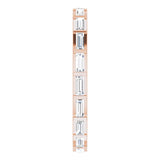 14K Gold Straight Baguette Natural Diamond Channel-Set Baguette Eternity Band – 3x1.25 mm Stones - Rose Gold - view 4