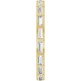 14K Gold Straight Baguette Natural Diamond Channel-Set Baguette Eternity Band – 3x1.25 mm Stones - Yellow Gold - view 4