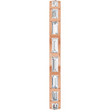 14K Gold Straight Baguette Natural Diamond Channel-Set Baguette Eternity Band – 3x1.25 mm Stones - Rose Gold - view 4
