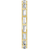 14K Gold Straight Baguette Natural Diamond Channel-Set Baguette Eternity Band – 3x1.5 mm Stones - Yellow Gold - view 4