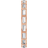 14K Gold Straight Baguette Natural Diamond Channel-Set Baguette Eternity Band – 3x1.5 mm Stones - Rose Gold - view 4