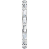 14K Gold Straight Baguette Natural Diamond Channel-Set Baguette Eternity Band – 3x1.5 mm Stones - White Gold - view 4