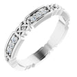 Platinum Round Natural Diamond Celtic-Inspired Eternity Band – 1.5 mm Stones