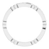 Platinum Round Natural Diamond Celtic-Inspired Eternity Band – 1.5 mm Stones - view 2