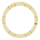 14K Gold Round Natural Diamond Celtic-Inspired Eternity Band – 1.5 mm Stones - Yellow Gold - view 2