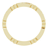 14K Gold Round Natural Diamond Celtic-Inspired Eternity Band – 1.5 mm Stones - Yellow Gold - view 2