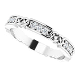 Platinum Round Natural Diamond Celtic-Inspired Eternity Band – 1.5 mm Stones - view 6