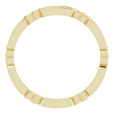 14K Gold Round Natural Diamond Celtic-Inspired Eternity Band – 1.5 mm Stones - Yellow Gold - view 2