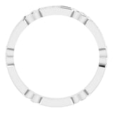 Platinum Round Natural Diamond Celtic-Inspired Eternity Band – 1.5 mm Stones - view 2