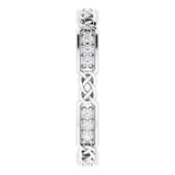 Platinum Round Natural Diamond Celtic-Inspired Eternity Band – 1.5 mm Stones - view 4