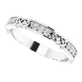 Platinum Round Natural Diamond Celtic-Inspired Eternity Band – 1.5 mm Stones - view 5