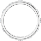 Platinum Round Lab-Grown Diamond Celestial Eternity Band – 1.1 mm Stones - view 2