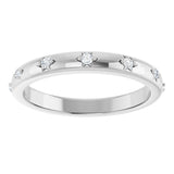 Platinum Round Lab-Grown Diamond Celestial Eternity Band – 1.1 mm Stones - view 3
