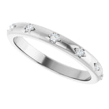 Platinum Round Lab-Grown Diamond Celestial Eternity Band – 1.1 mm Stones - view 5