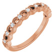 14K Gold Round Lab-Grown Diamond Anniversary Band – 1/8 CTW - Rose Gold