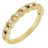 14K Gold Round Lab-Grown Diamond Anniversary Band – 1/8 CTW - Yellow Gold