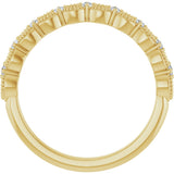 14K Gold Round Lab-Grown Diamond Anniversary Band – 1/8 CTW - Yellow Gold - view 2