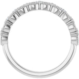 Platinum Round Lab-Grown Diamond Anniversary Band – 1/8 CTW - view 2