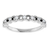 Platinum Round Natural Diamond Anniversary Band – 1/8 CTW (Style 124448) - view 3