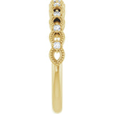 14K Gold Round Lab-Grown Diamond Anniversary Band – 1/8 CTW - Yellow Gold - view 4