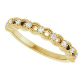 14K Gold Round Lab-Grown Diamond Anniversary Band – 1/8 CTW - Yellow Gold - view 5