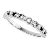 Platinum Round Natural Diamond Anniversary Band – 1/8 CTW (Style 124448) - view 5