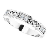 Platinum Round Natural Diamond Celtic-Inspired Eternity Band – 1.5 mm Stones - view 5