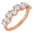 14K Gold Oval Natural Diamond Scattered Anniversary Band – 1 3/8 CTW - Rose Gold